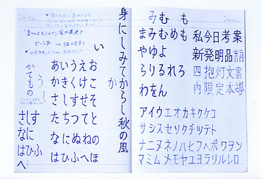 鈴木氏のノートに記されたAXISフォントのファーストスケッチ。このスケッチをベースに開発が行われていった。
