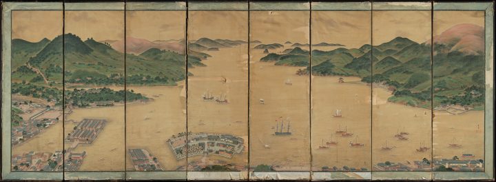 江戸時代後期の絵師・川原慶賀の傑作屏風作品「長崎湾の出島の風景」が発見 オランダ・ライデン国立民族学…