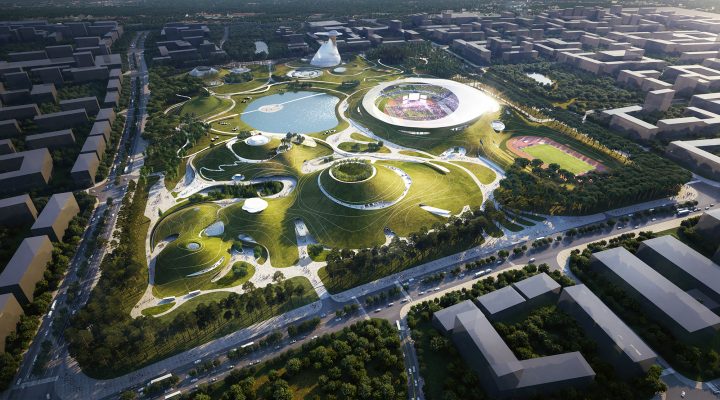 建築事務所MAD Architectsによる”ランドアート公園” 「衢州スポーツキャンパス」が建設開始