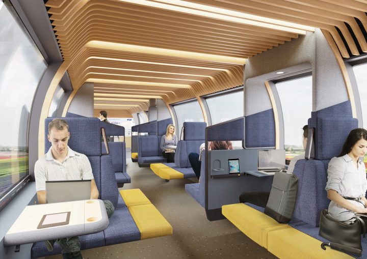 オランダ鉄道がMecanoo architectenやGispenと共同デザイン 新型車両の内装コンセプト案を発表