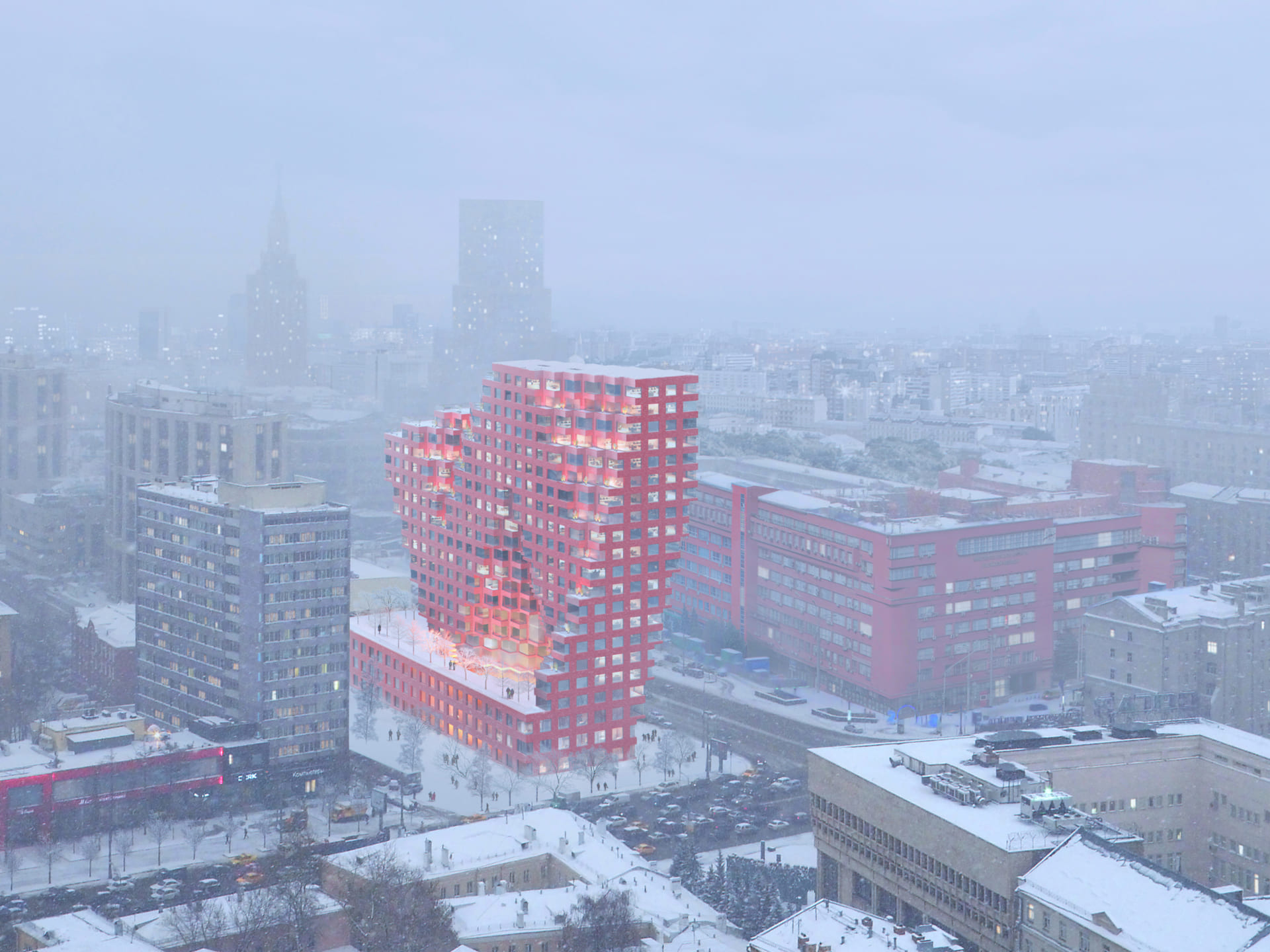 Mvrdv初のロシアでの建築プロジェクト Red7 赤レンガを用いた近隣の構成主義建築をモチーフに Webマガジン Axis デザインのwebメディア