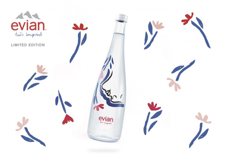 evian®とイネス・ロンジェビアルがコラボ 新しい750ml限定デザインボトルが発売