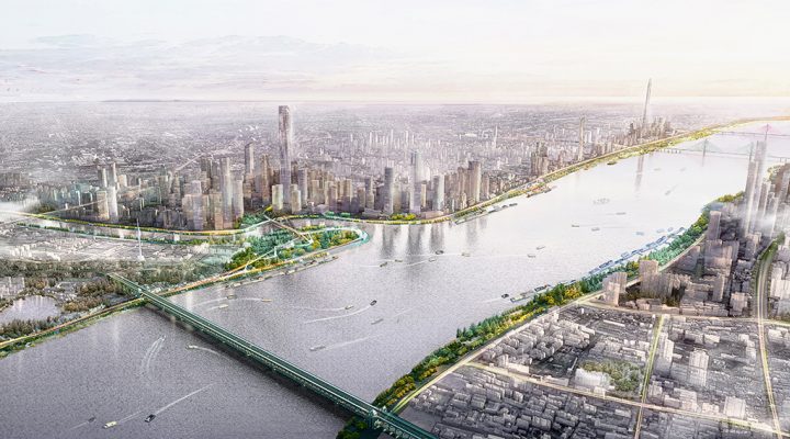 長江の特性を活かした中国・武漢の建築計画 「Wuhan Yangtze Riverfront Park」