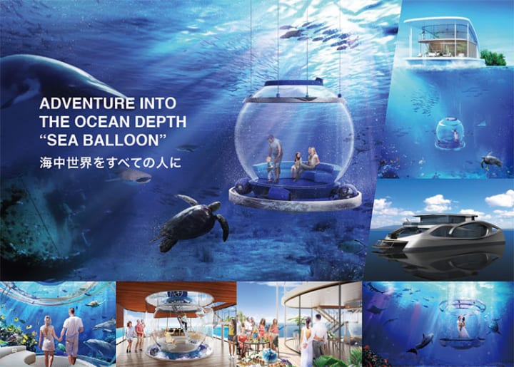 次世代リゾート潜水船 SEA BALLOONの開発を進める OCEAN SPIRAL 海中ビジネスプラットフォームの完成に向…