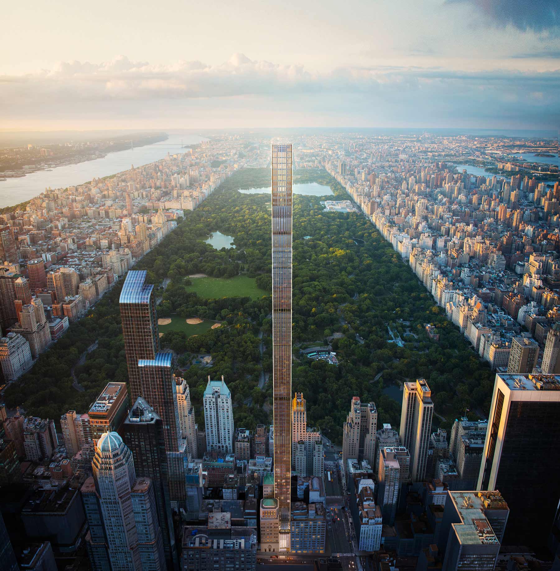 セントラルパーク脇の住宅タワー「111 West 57th Street」 建築