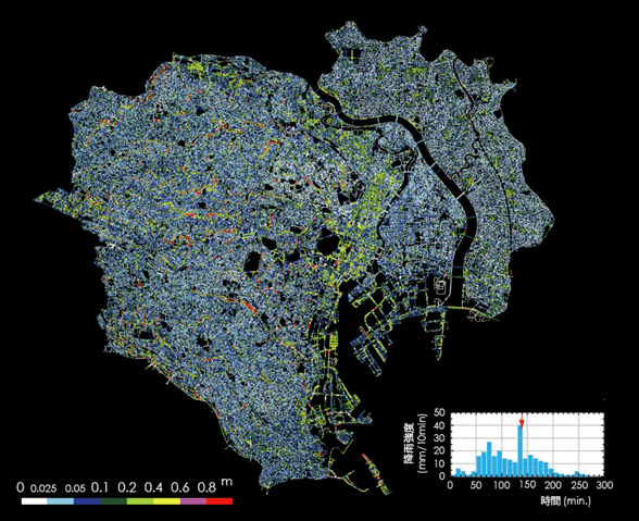 東京都23区全域を網羅するリアルタイム浸水予測システム 早稲田大学・東京大学らが共同で開発