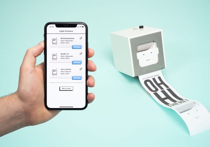 小型サーマルプリンタ「Little Printer」が復活 楽しいコンテンツやメッセージ・画像を簡単に送信