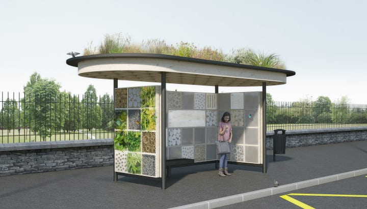 フランスのStudio NABが「Hotel Bus Stop」を公開 都市のバス停を昆虫の住みかにする新プロジェクト