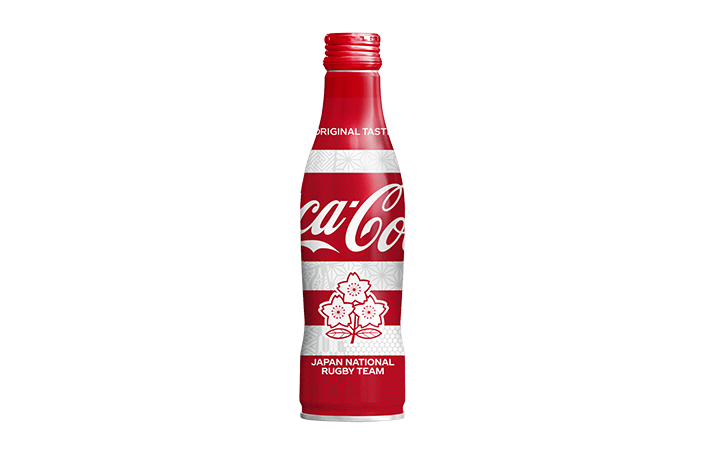 「コカ・コーラ」スリムボトル ラグビー日本代表ジャージーデザインが期間限定で発売