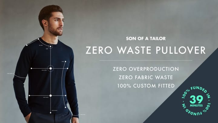 無駄を徹底的に排除して衣料品の廃棄物を減らす 「ZERO WASTE PULLOVER」が登場