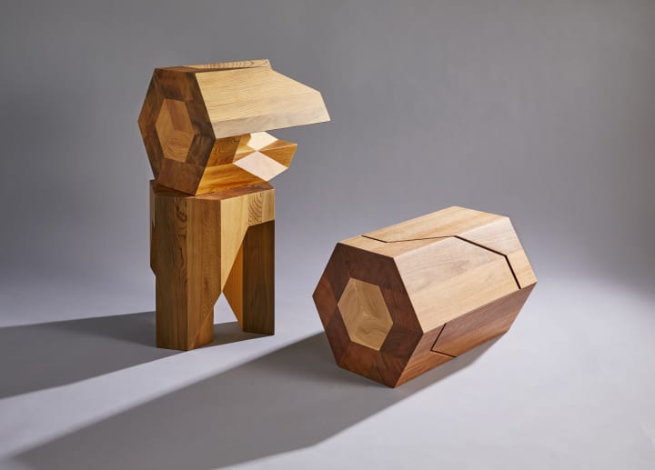 組み木にインスパイアされた多機能スツール Yoshiaki Itoデザインの「Yosegi Stool」