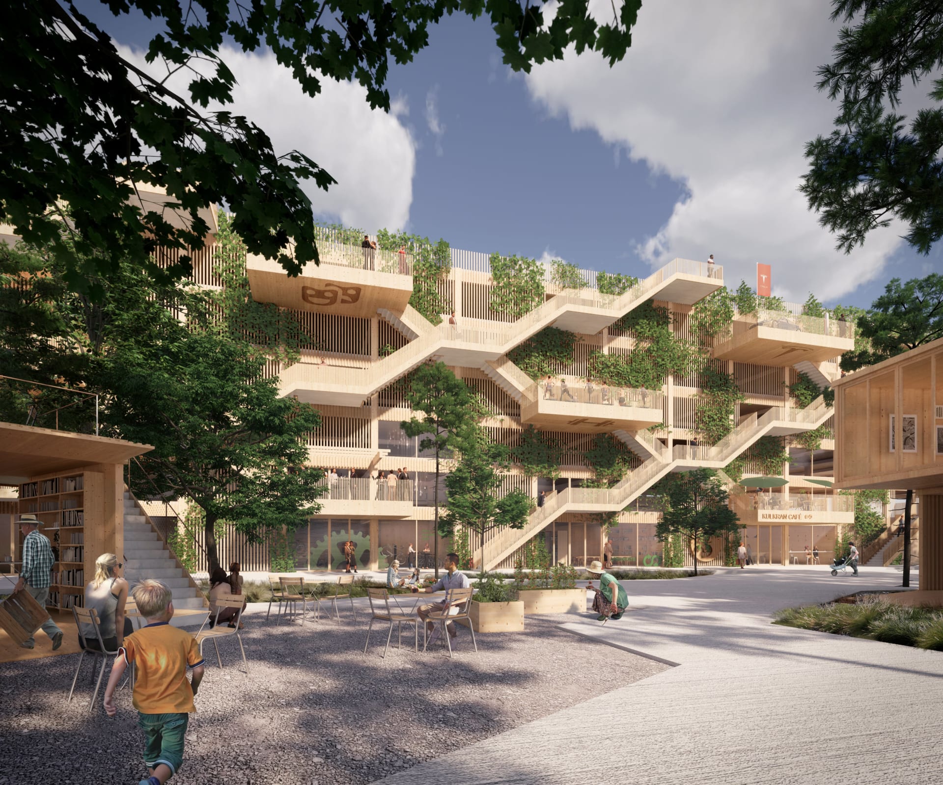 デンマークで初の木造駐車場がオーフスに建設へ 緑豊かで