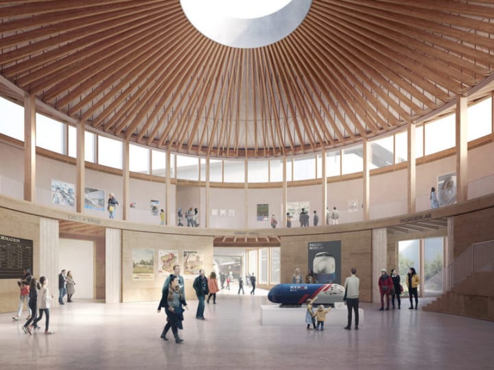 イギリス国立鉄道博物館が新しいホールを建設へ 円形の機関庫をイメージした木造建築 Webマガジン Axis デザインのwebメディア