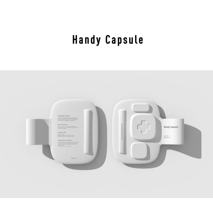 持ち運べるカプセル型 衛生キットのプロトタイプ「Handy Capsule」