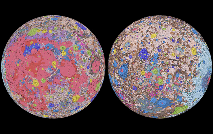 アメリカ地質調査所から世界初月面の地質図のデジタルマップを公開