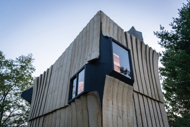 米建築スタジオhannahの実験的なプロジェクト 虫に食われた木材など廃材からできた Ashen Cabin Webマガジン Axis デザインのwebメディア