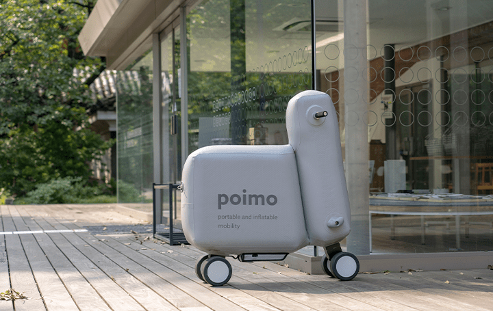 東京大学大学院工学研究科から持ち運ぶモビリティ 空気で膨らませる Poimo が公開 Webマガジン Axis デザインのwebメディア 東京大学大学院工学研究科から持ち運ぶモビリティ 空気で膨らませる Poimo が公開 Webマガジン Axis デザインのwebメディア