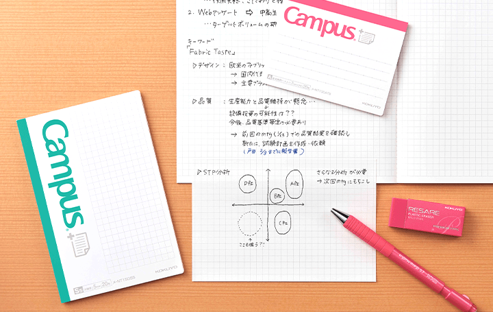 コクヨ「キャンパス まとめがはかどるノートふせん」シリーズに 方眼罫タイプとミニサイズが登場