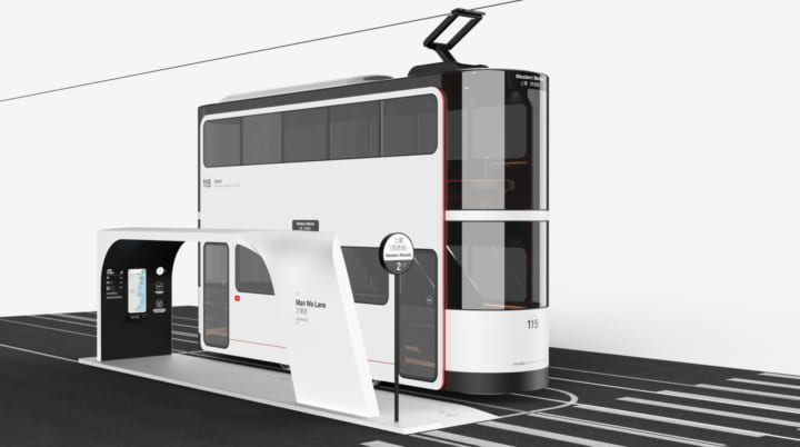 人口密度の高い香港向けに、ソーシャルディスタンスを 確保できるコンセプト路面電車「Island」