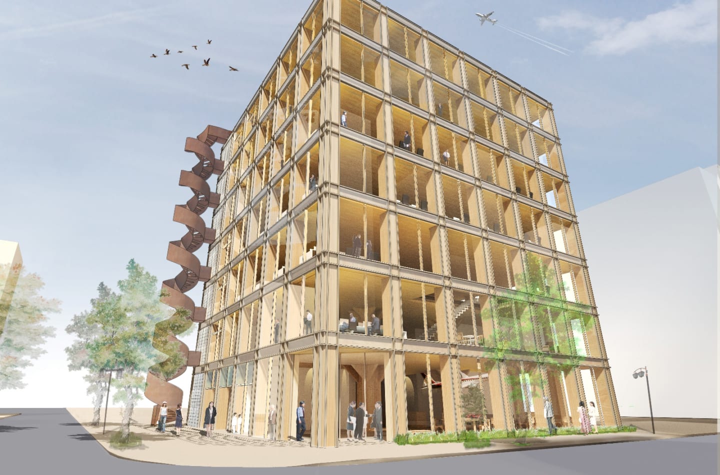 建築家・坂 茂が手がける、木造の材質を最大限に活かすタマディックの新しいオフィスビル