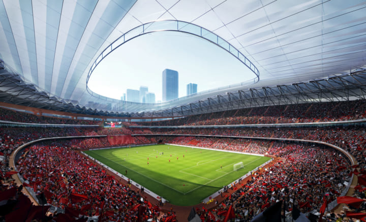 中国で開催する2023年AFCアジアカップ向けに Zaha Hadid Architectsが「Xi’an International Football Cen…