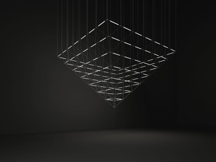 MARIO TSAI STUDIOが手がけた ライフサイクルを象徴する「MODULAR PYRAMID LIGHTING」