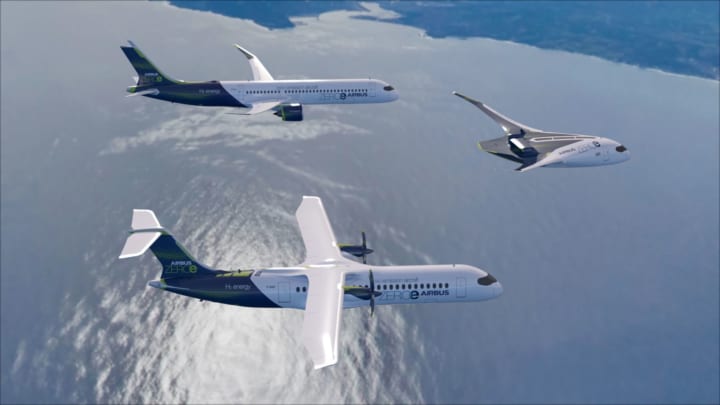 水素を燃料とするゼロエミッション航空機の コンセプトモデル「ZEROe」デザインが公開