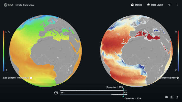 欧州宇宙機関、自宅でも地球の気候変動が学べる 新しいウェブサイト「Climate from Space」を公開