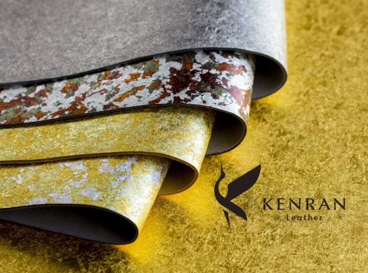 金沢の伝統技法「縁付金箔」を採用 レザー素材「KENRAN Leather」
