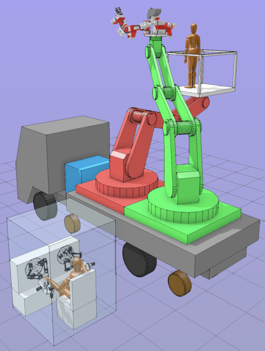 先端ロボット工学技術の社会実装を目指して 人機一体などが高所重作業対応の「空間重作業人機​」を開発へ