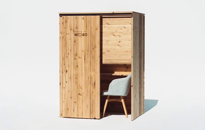 オフィス「木質化」リノベーション」を手がけるKIJINが 木製ワークブース「WOOBO」を開発