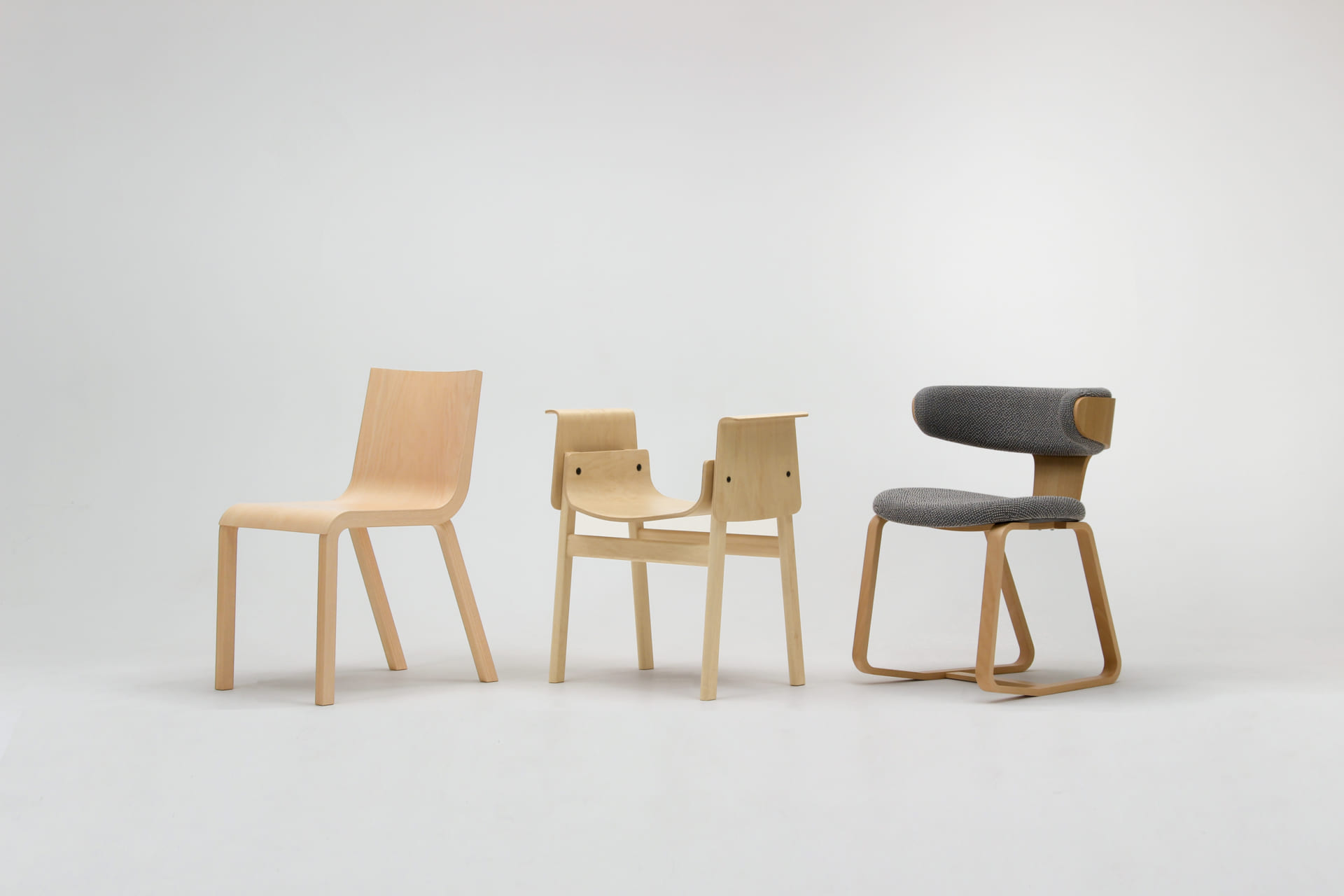お得セット 天童木工 結構有名なデザイン 木製座椅子 3脚になります 
