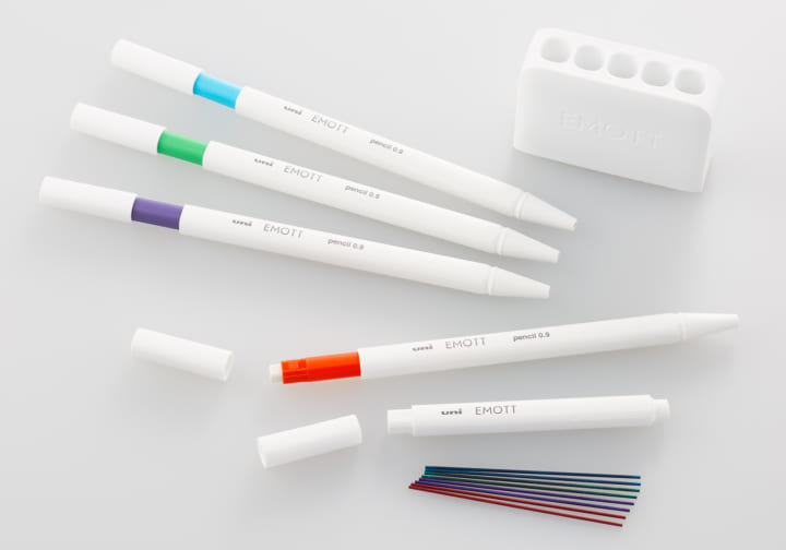 色鉛筆に近い表現ができる 三菱鉛筆のカラー芯シャープ「EMOTT pencil」