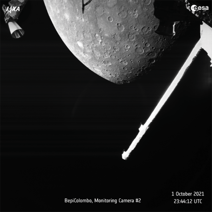 欧州宇宙機関とJAXAと共同探査プロジェクト 探査機が水星の画像を撮影