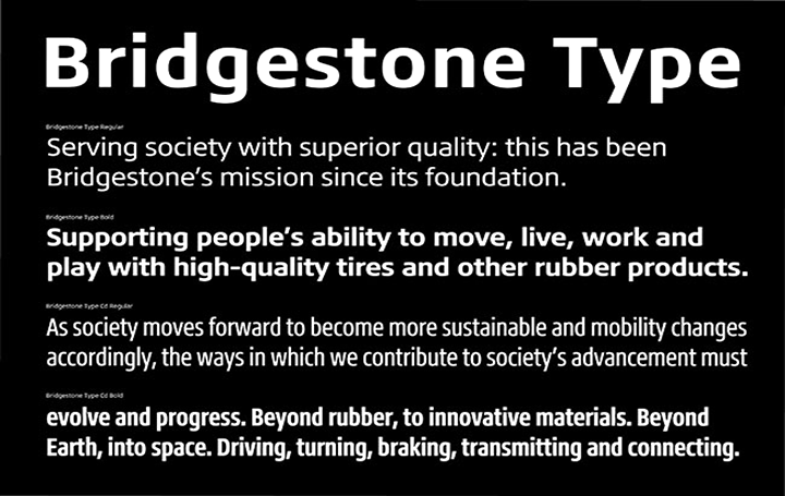 ブリヂストンとMonotypeによる コーポレートフォント「Bridgestone Type」登場