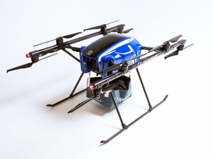 Takumi YAMAMOTOがデザインした Skydriveの物流ドローン「SkyLift」