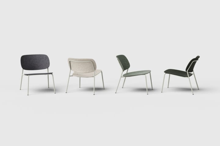 100％リサイクルペットボトルのシートと背もたれ DeVormの新作チェア「Hale Lounge Chair」