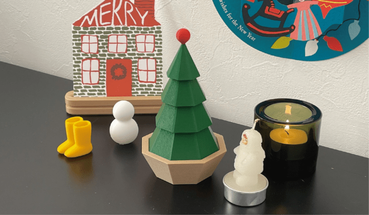 たためる卓上クリスマスツリー  「Pop-up X’mas tree」