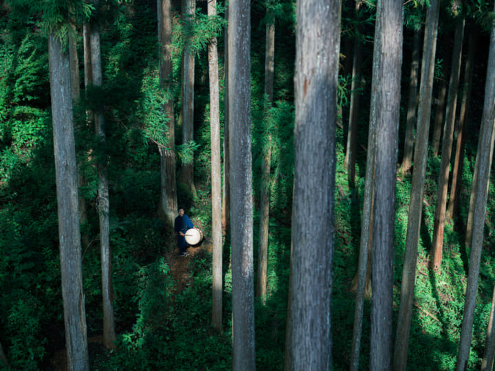 東京のスギを使った美しい木目の サステナブルな「森をつくる太鼓」