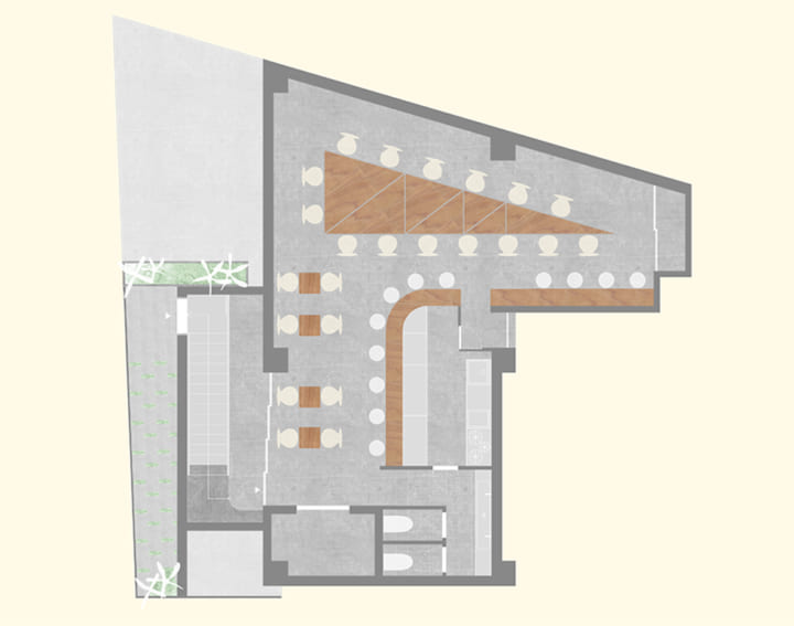 UENOA architectsが店舗設計を手がけた 東京・千駄ヶ谷の「地下食堂 DAGAYA」