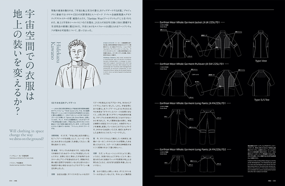 宇宙空間での衣服は地上の装いを変えるか？