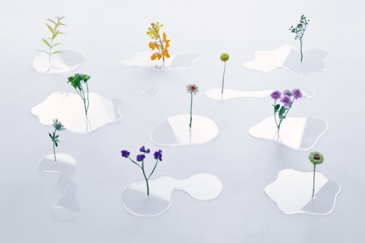 デザインスタジオ  YOY 新作の花器コレクション「PUDDLE」を展示