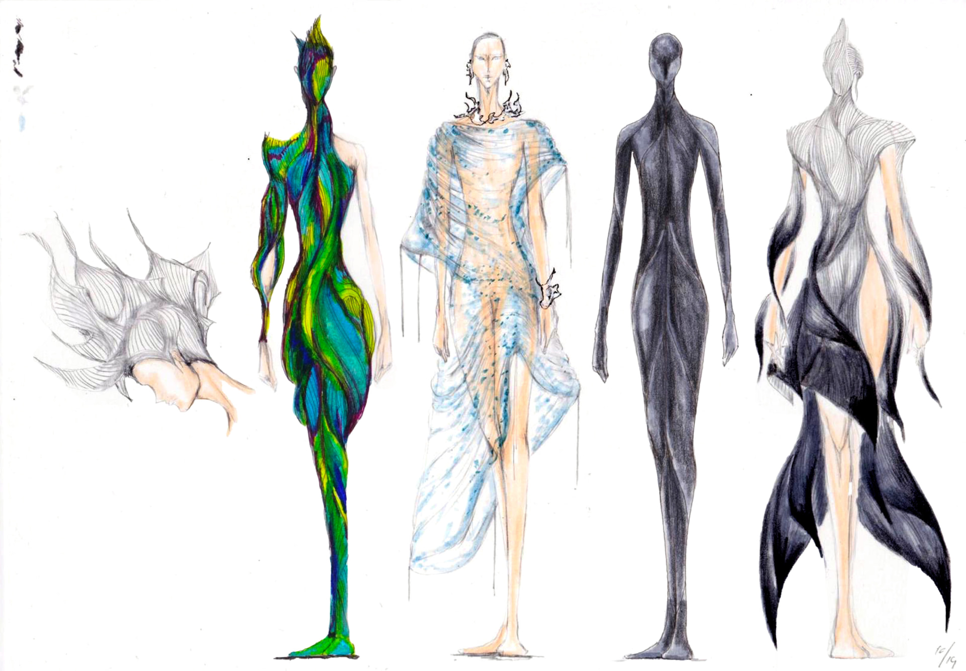 幸恵様 辺里唯世 マネキン ファッションデザイナー 中⾥唯⾺ ボストン・バレエ団新作の⾐装