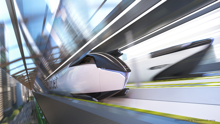 最大時速1,000kmで2分おきに発着可。航空機と鉄道の利点を融合したFluxJet