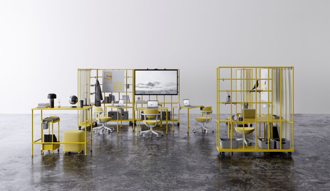 コクヨの家具ブランド「Any way」 可動仕切り「Any Wall」とツール