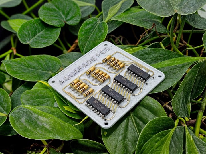 電子廃棄物の削減を目指して。水に溶ける素材でできた電子基盤と筐体